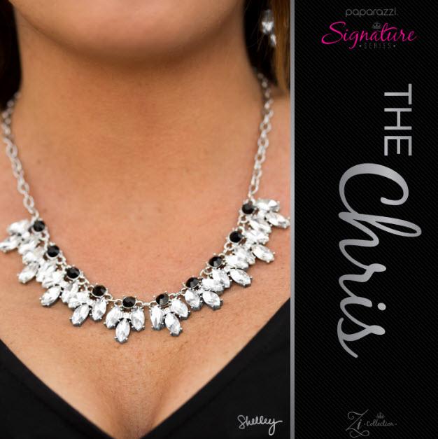 The Chris 2017 Zi Signature Collection Necklace and matching Earrings - Paparazzi Accessories-CarasShop.com - $5 Jewelry by Cara Jewels