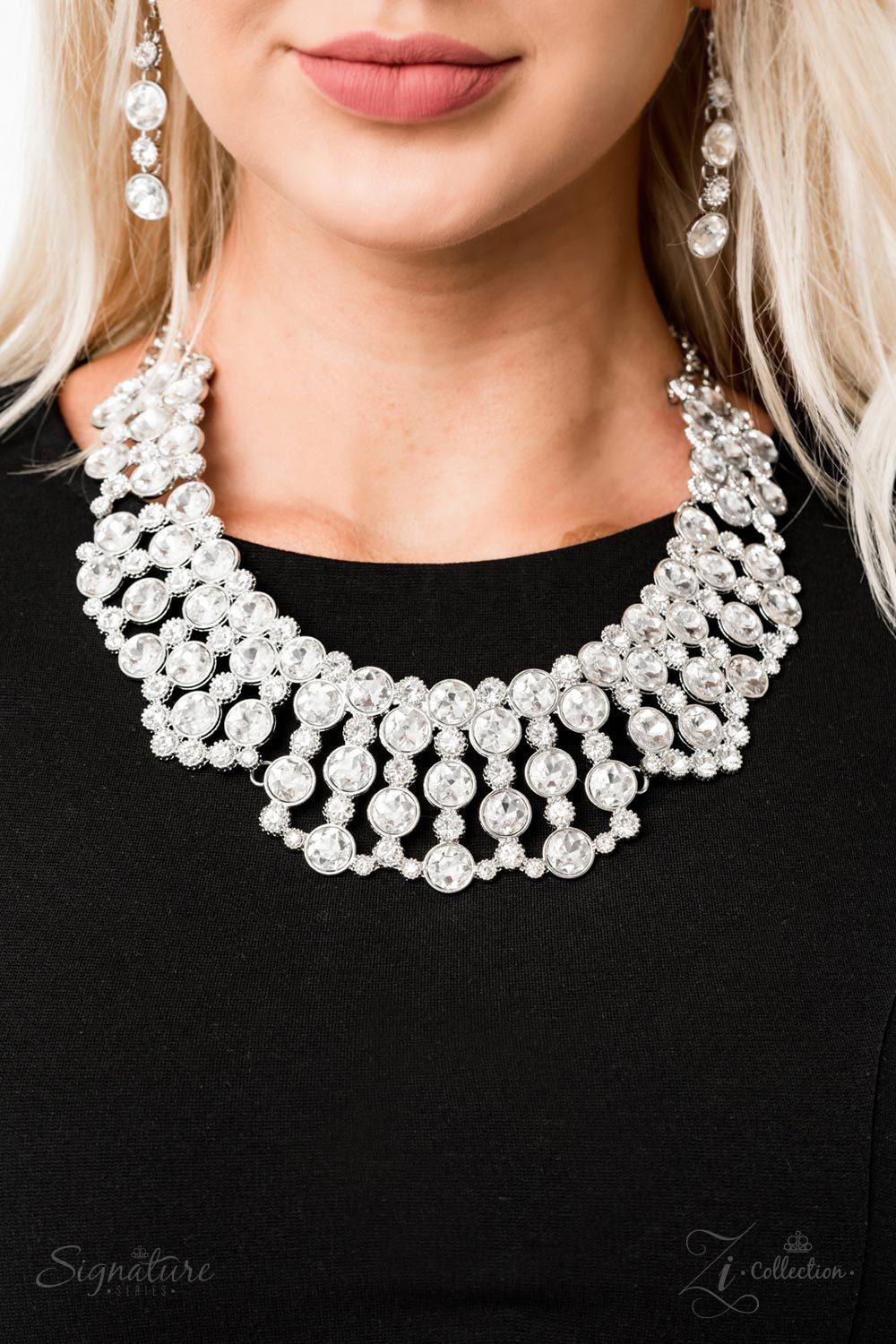The Heather 2019 Zi Signature Collection Necklace and matching Earrings - Paparazzi Accessories-CarasShop.com - $5 Jewelry by Cara Jewels