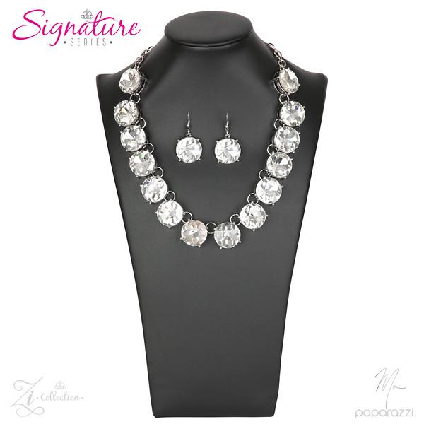 The Marissa 2018 Zi Signature Collection Necklace and matching Earrings - Paparazzi Accessories-CarasShop.com - $5 Jewelry by Cara Jewels