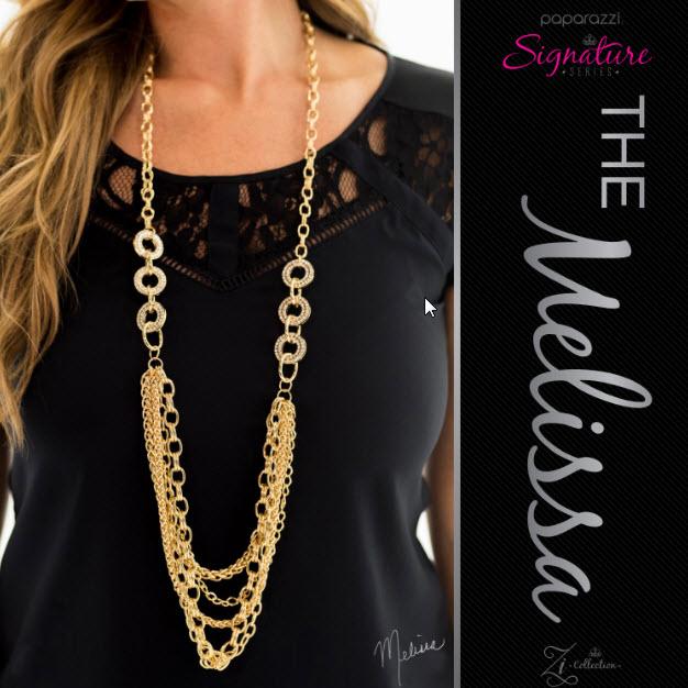 The Melissa 2017 Zi Signature Collection Necklace and matching Earrings - Paparazzi Accessories-CarasShop.com - $5 Jewelry by Cara Jewels