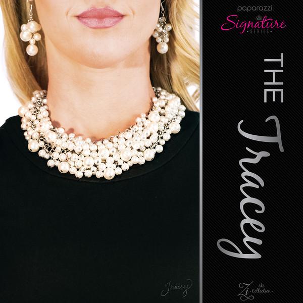 The Tracey 2018 Zi Signature Collection Necklace and matching Earrings - Paparazzi Accessories-CarasShop.com - $5 Jewelry by Cara Jewels