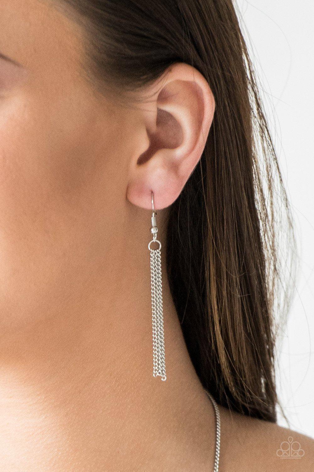 Tiki Tease Red Teardrop Necklace - Paparazzi Accessories-CarasShop.com - $5 Jewelry by Cara Jewels