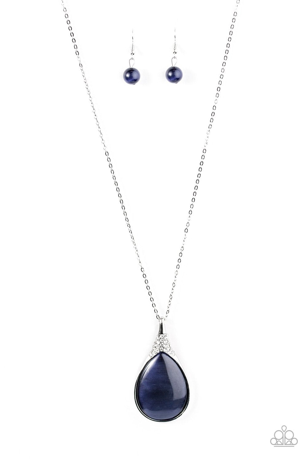 Paparazzi blue 2025 moonstone necklace