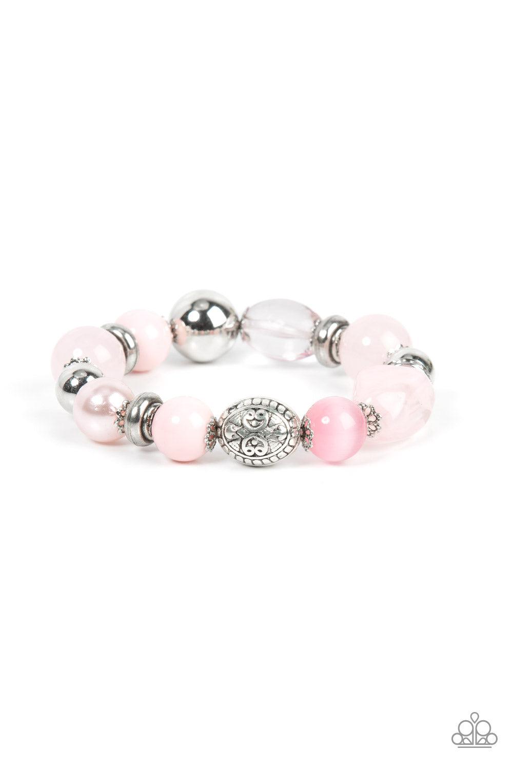 Tonal Takeover Pink Bracelet - Paparazzi Accessories- lightbox - CarasShop.com - $5 Jewelry by Cara Jewels