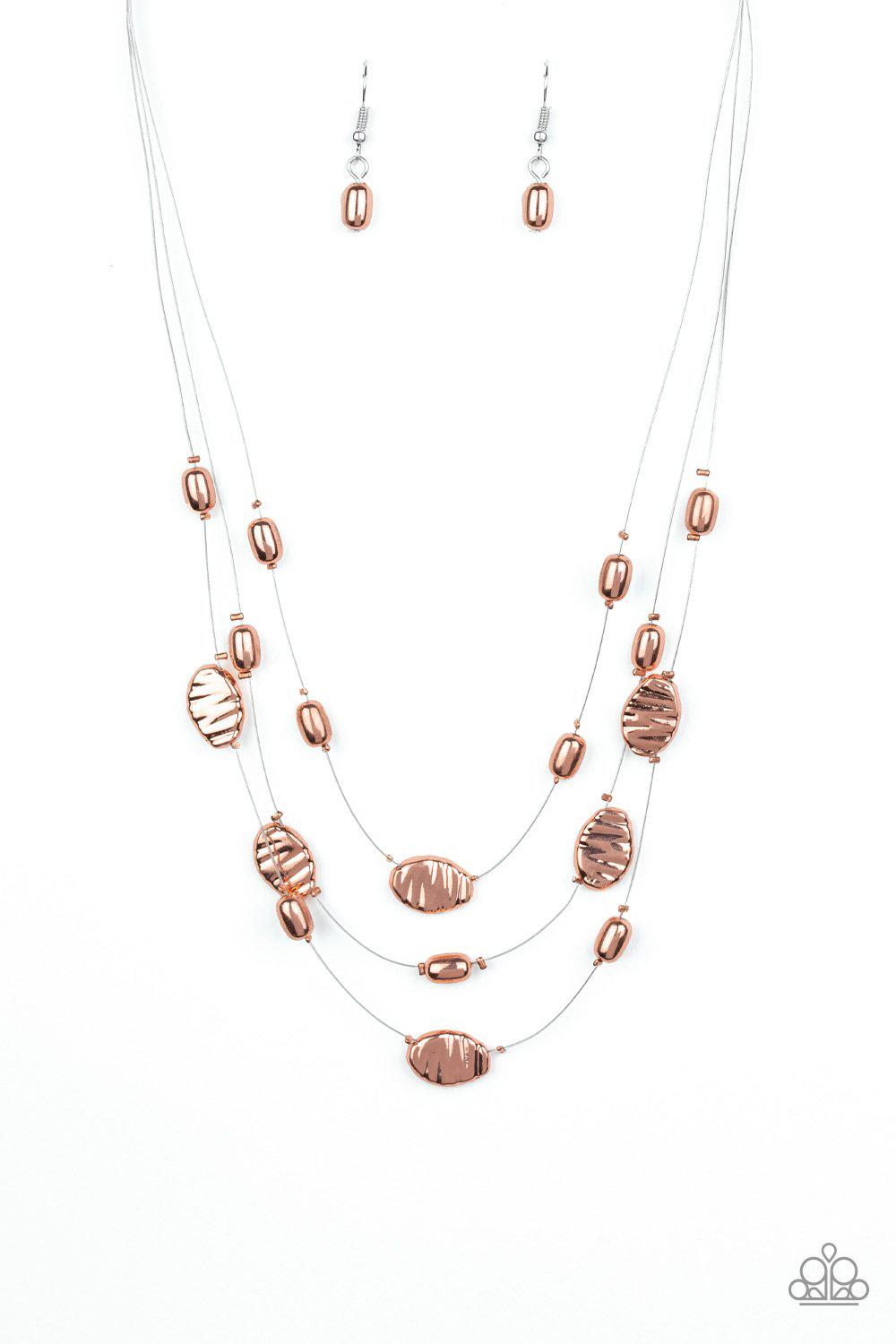 Top ZEN Copper Necklace - Paparazzi Accessories - lightbox -CarasShop.com - $5 Jewelry by Cara Jewels