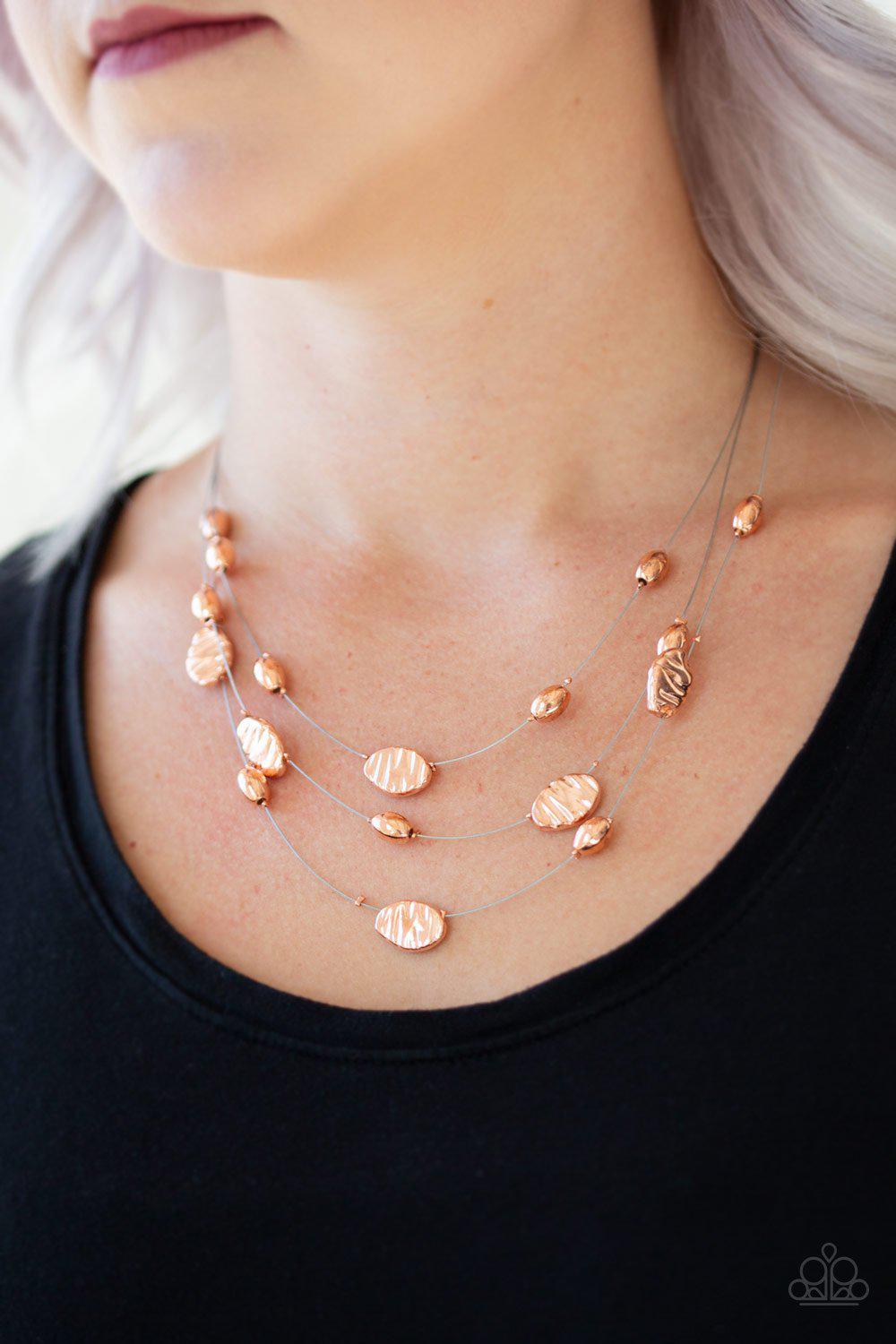 Top ZEN Copper Necklace - Paparazzi Accessories - lightbox -CarasShop.com - $5 Jewelry by Cara Jewels