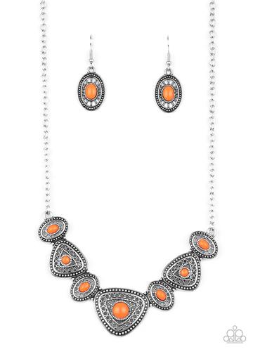 Totally TERRA-torial Orange Necklace - Paparazzi Accessories - lightbox -CarasShop.com - $5 Jewelry by Cara Jewels