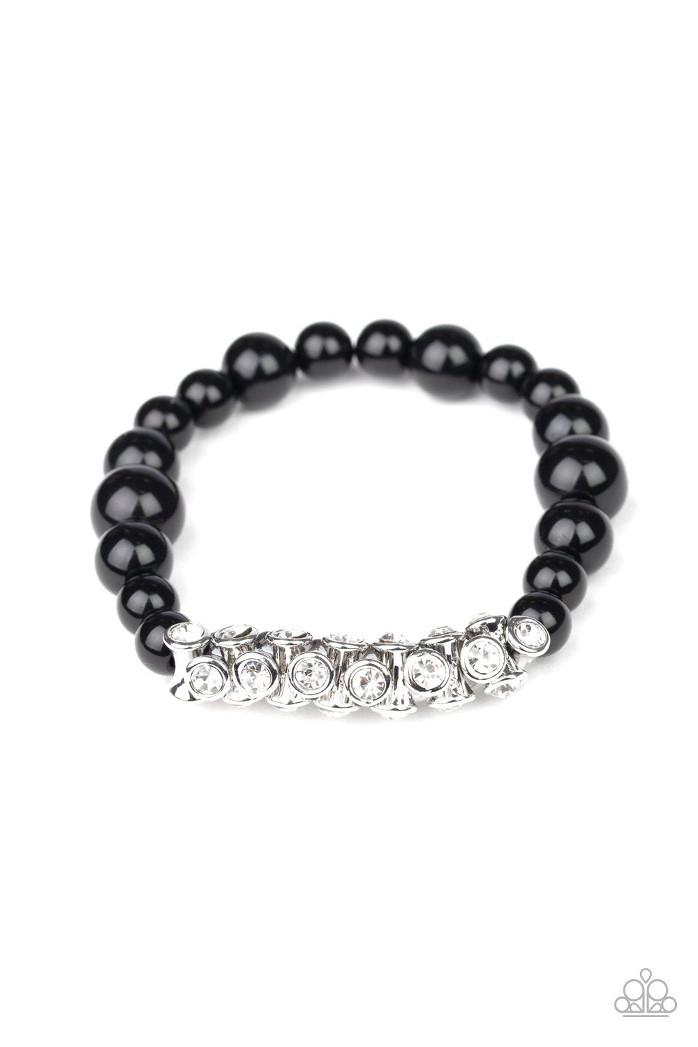 Traffic Stopping Sparkle Black Bracelet - Paparazzi Accessories-CarasShop.com - $5 Jewelry by Cara Jewels
