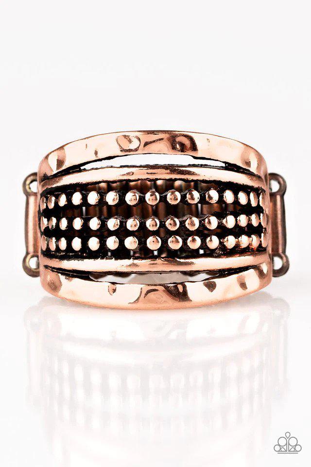 Trailblazin Trails Copper Ring - Paparazzi Accessories- lightbox - CarasShop.com - $5 Jewelry by Cara Jewels