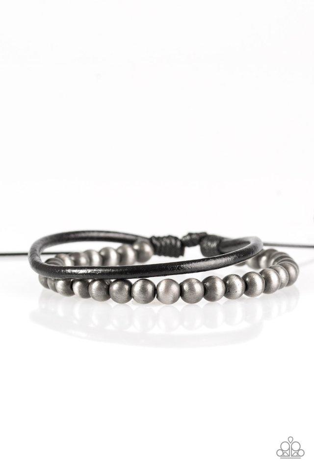 Tranquil Trails Silver Urban Knot Bracelet - Paparazzi Accessories-CarasShop.com - $5 Jewelry by Cara Jewels