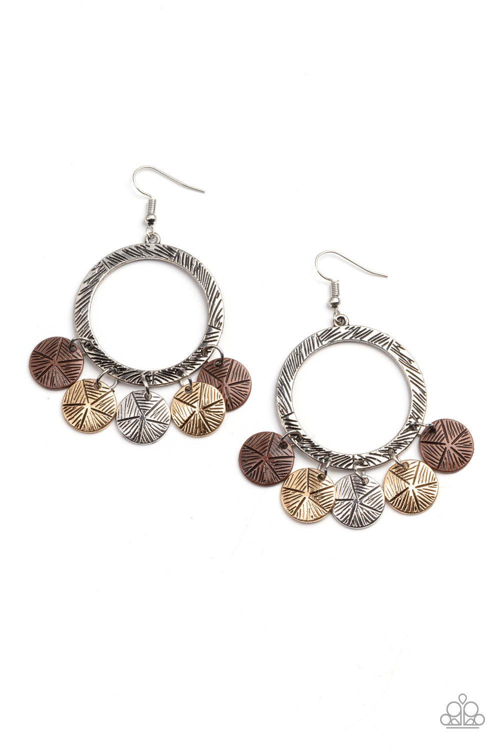 Trinket Tease Multi Earrings - Paparazzi Accessories- lightbox - CarasShop.com - $5 Jewelry by Cara Jewels