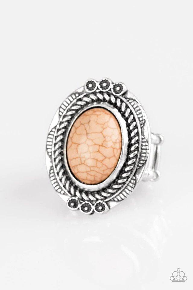 Tumblin&#39; Tumbleweeds Brown Ring - Paparazzi Accessories- lightbox - CarasShop.com - $5 Jewelry by Cara Jewels