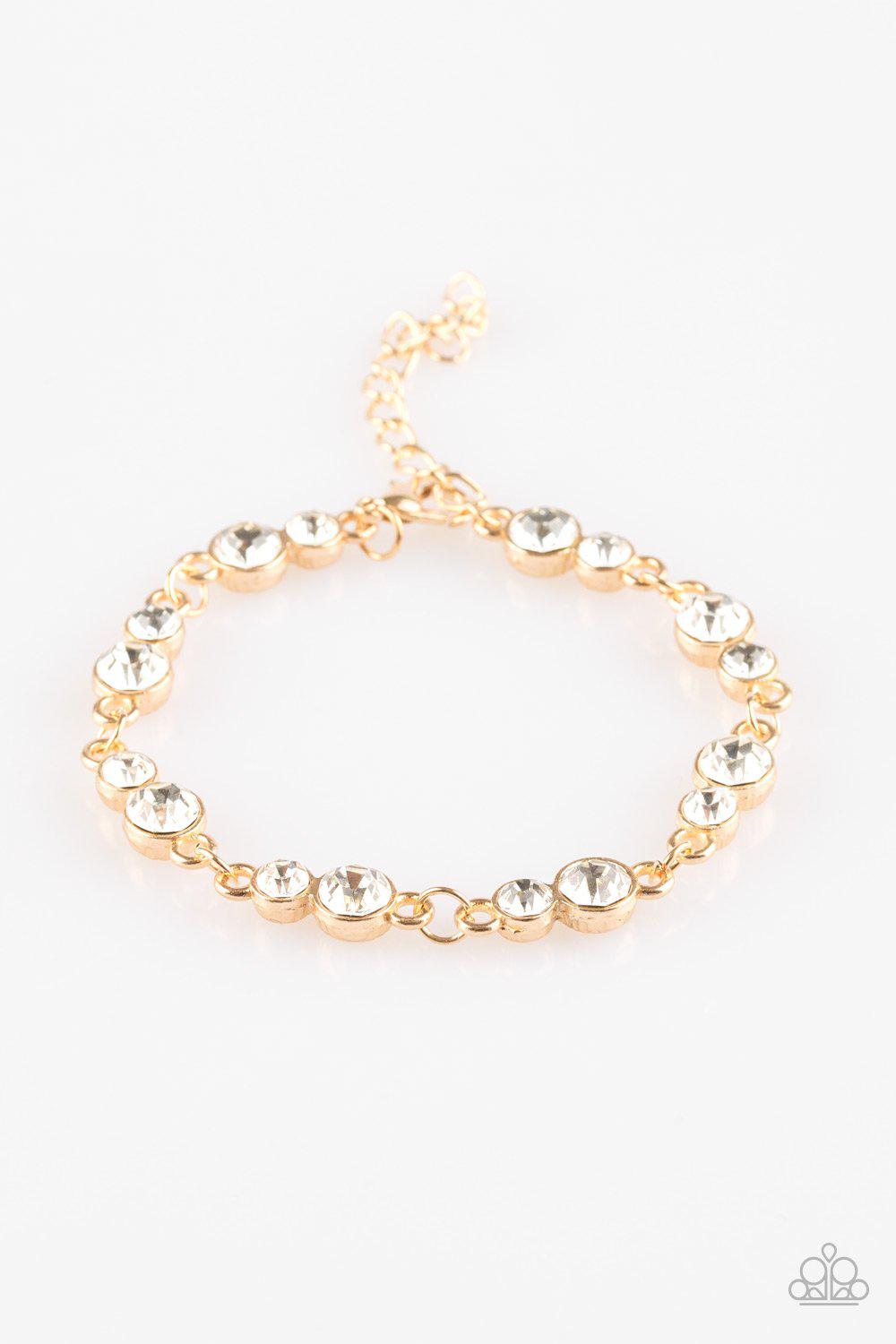 Twinkle Twinkle Little Starlet Gold Bracelet - Paparazzi Accessories-CarasShop.com - $5 Jewelry by Cara Jewels