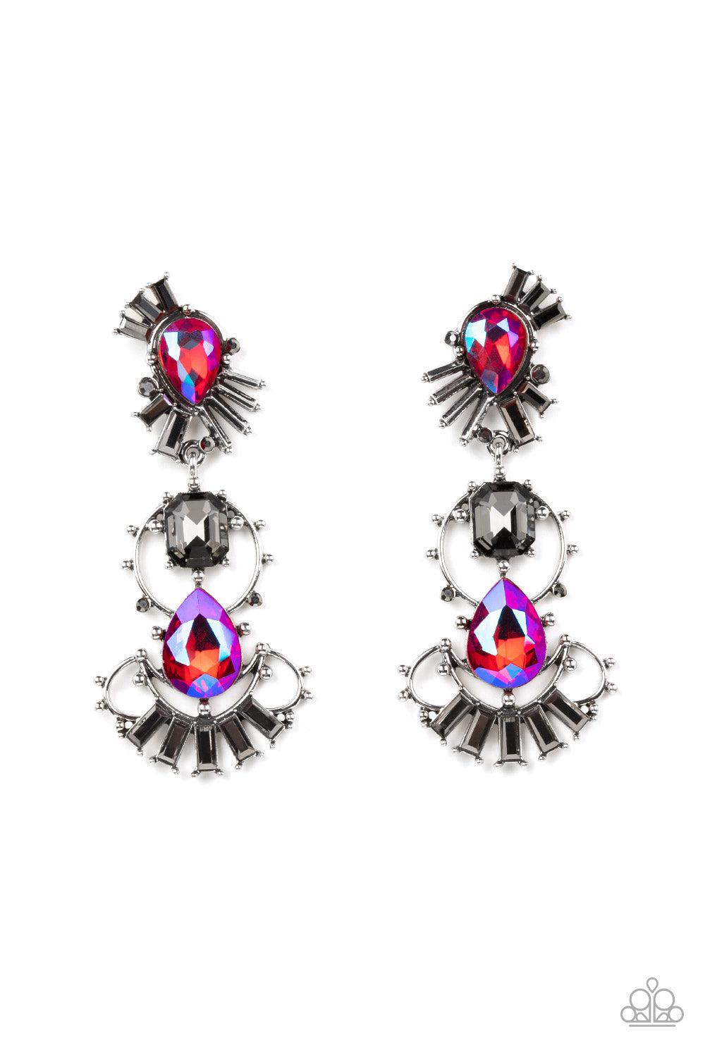 Ultra Universal Pink UV Shimmer Post Earrings - Paparazzi Accessories- lightbox - CarasShop.com - $5 Jewelry by Cara Jewels