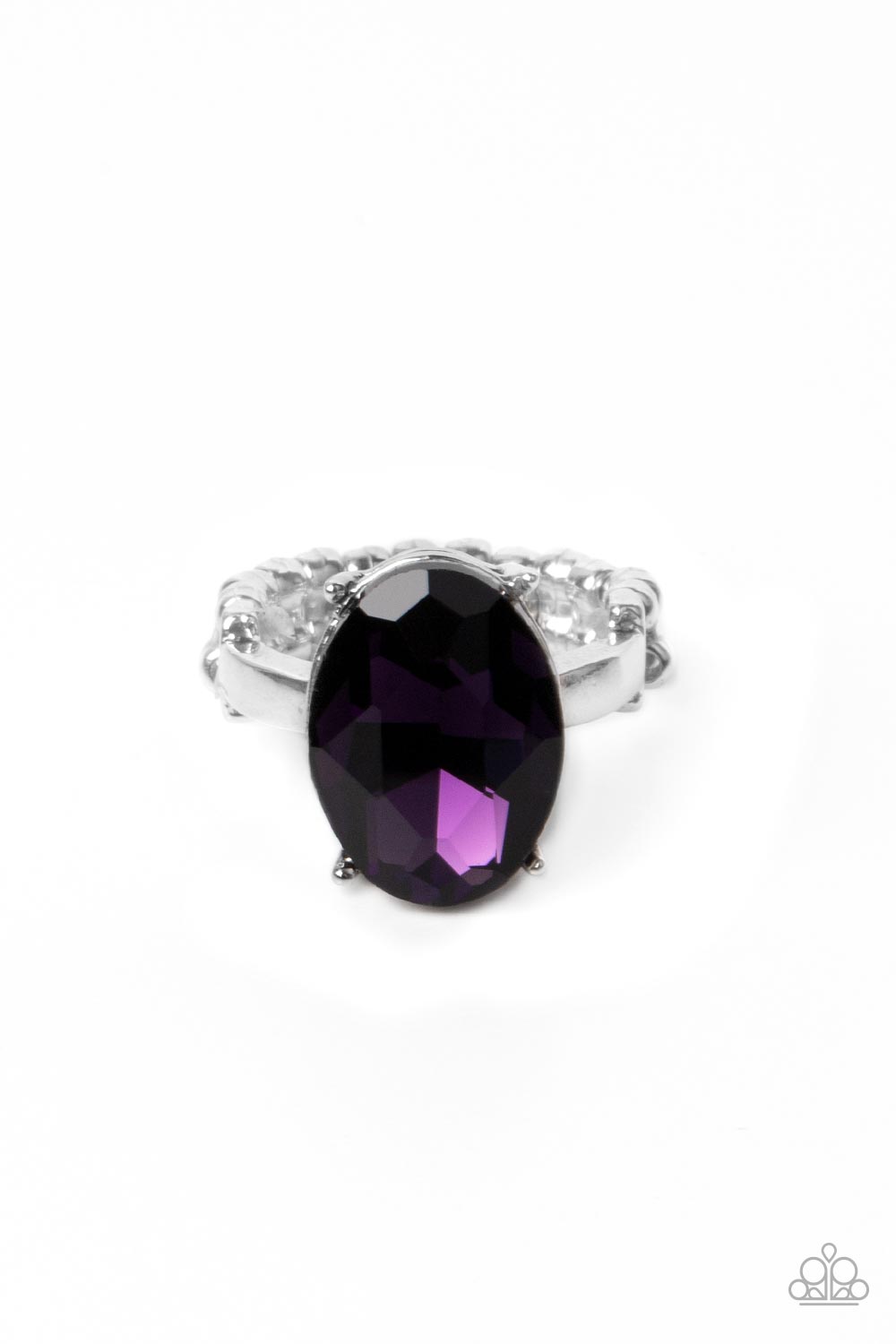 Updated Dazzle Purple Rhinestone Ring - Paparazzi Accessories- lightbox - CarasShop.com - $5 Jewelry by Cara Jewels