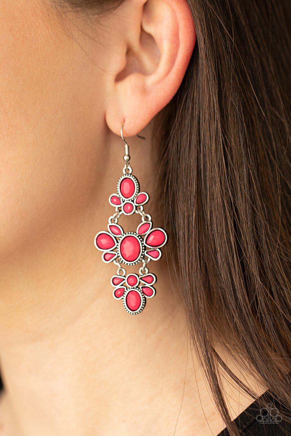 VACAY The Premises Pink Earrings - Paparazzi Accessories- lightbox - CarasShop.com - $5 Jewelry by Cara Jewels