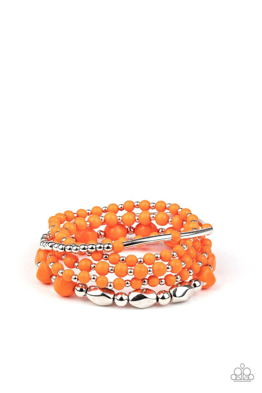 Vibrantly Vintage Orange Bracelet - Paparazzi Accessories- lightbox - CarasShop.com - $5 Jewelry by Cara Jewels