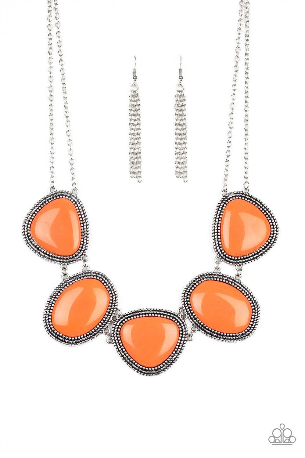 Viva La Vivid Orange Necklace - Paparazzi Accessories - lightbox -CarasShop.com - $5 Jewelry by Cara Jewels