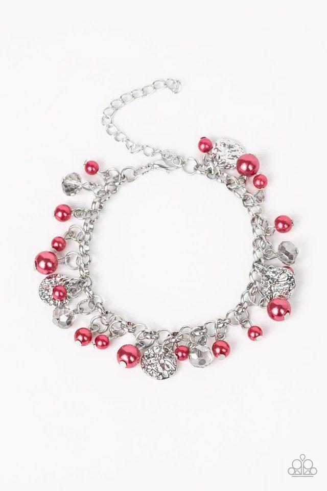 West Coast Wanderer Red Bracelet - Paparazzi Accessories- lightbox - CarasShop.com - $5 Jewelry by Cara Jewels