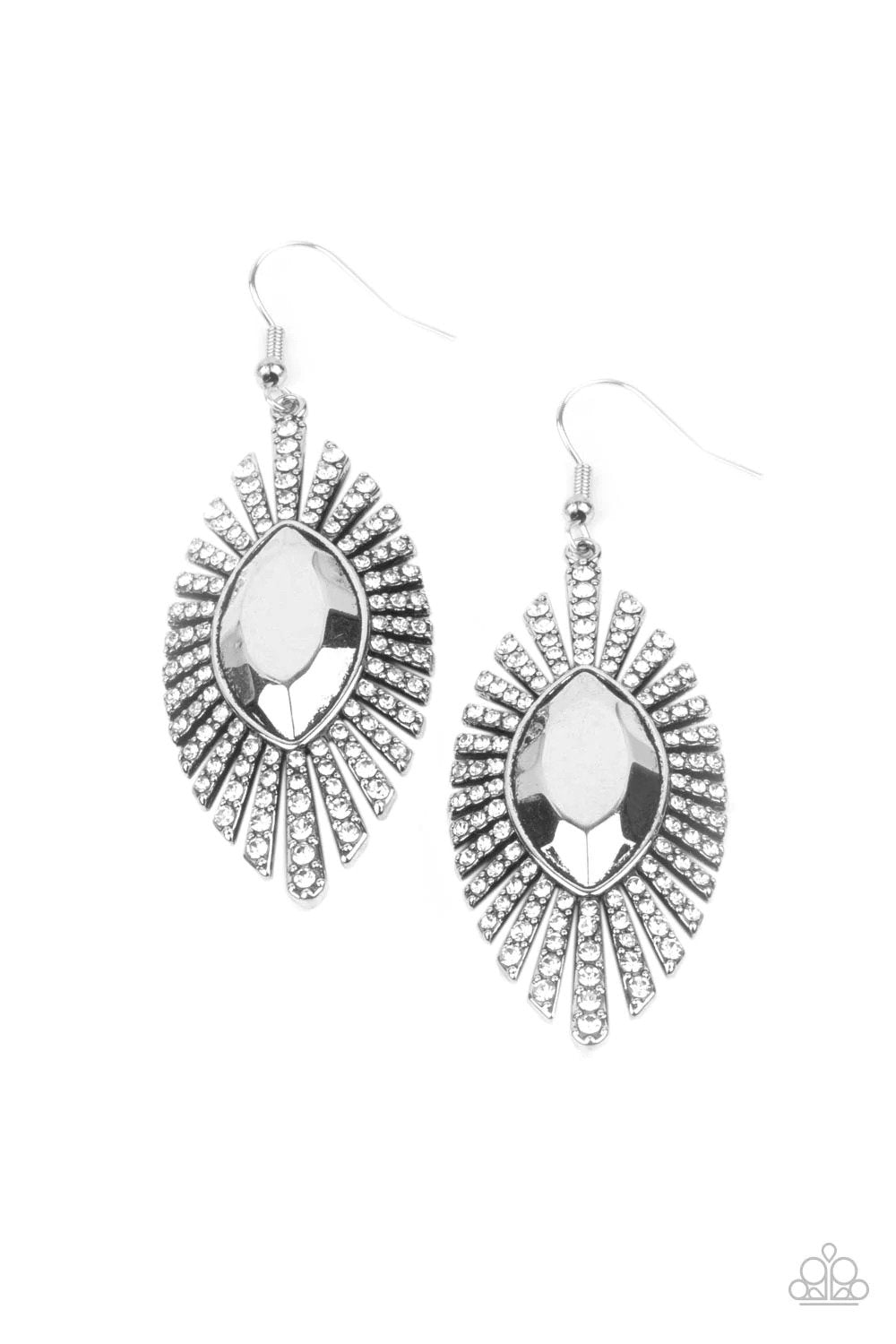 Who Is The FIERCEST Of Them All White Earrings - Paparazzi Accessories- lightbox - CarasShop.com - $5 Jewelry by Cara Jewels