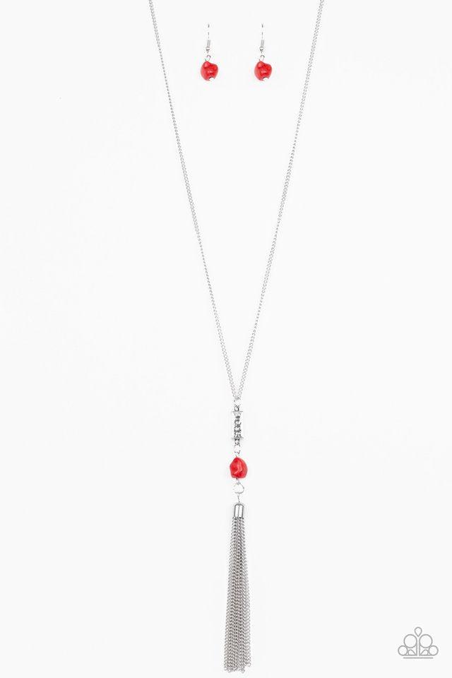 Wild Horse Wonder Red Necklace - Paparazzi Accessories- lightbox - CarasShop.com - $5 Jewelry by Cara Jewels