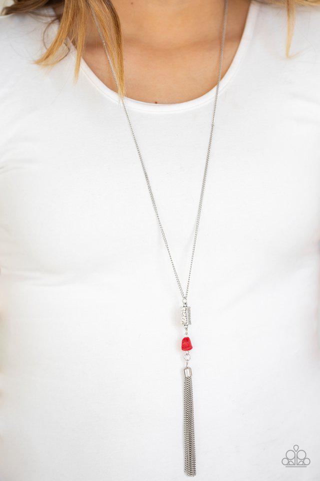 Wild Horse Wonder Red Necklace - Paparazzi Accessories- lightbox - CarasShop.com - $5 Jewelry by Cara Jewels