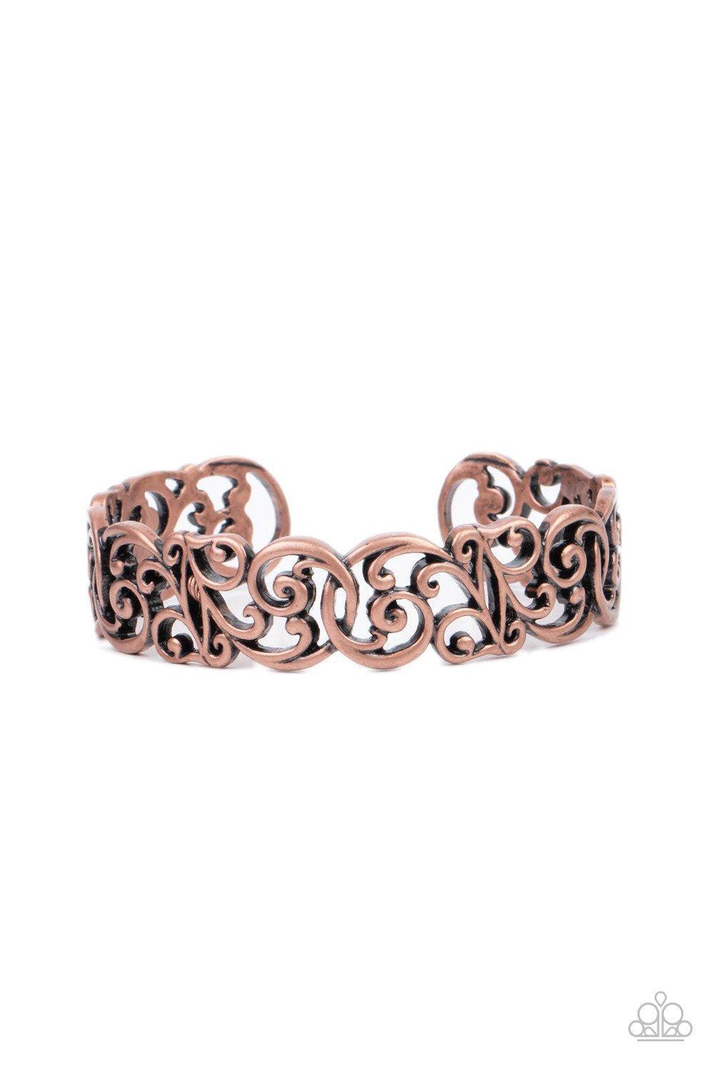 Wild Vineyards Copper Bracelet - Paparazzi Accessories- lightbox - CarasShop.com - $5 Jewelry by Cara Jewels