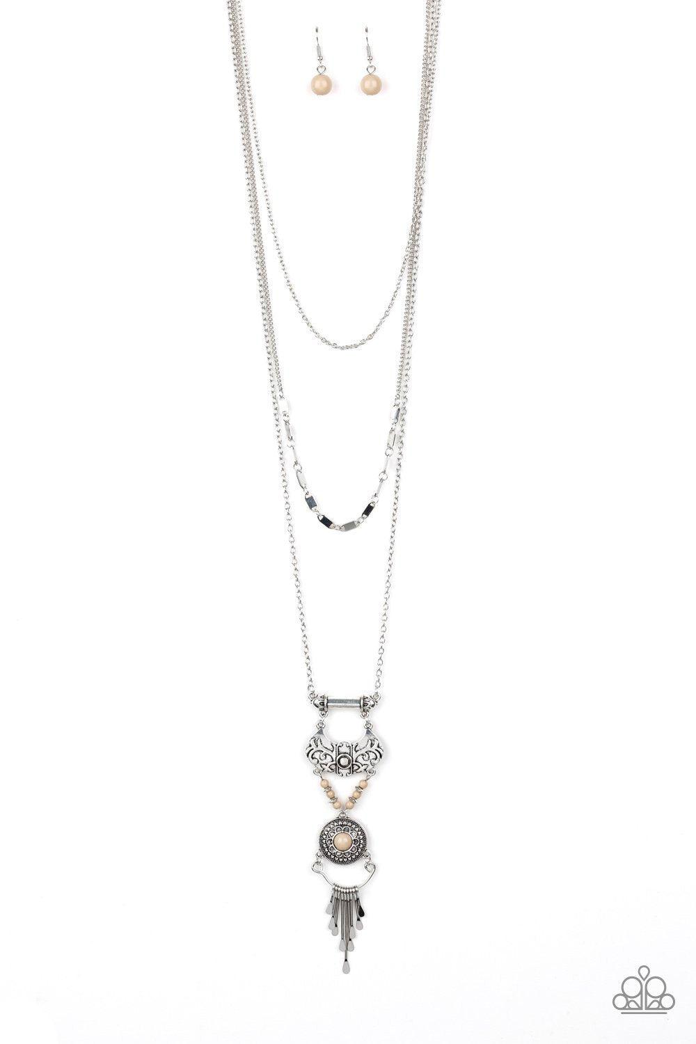 Wildland Wonderland Brown Necklace - Paparazzi Accessories - lightbox -CarasShop.com - $5 Jewelry by Cara Jewels
