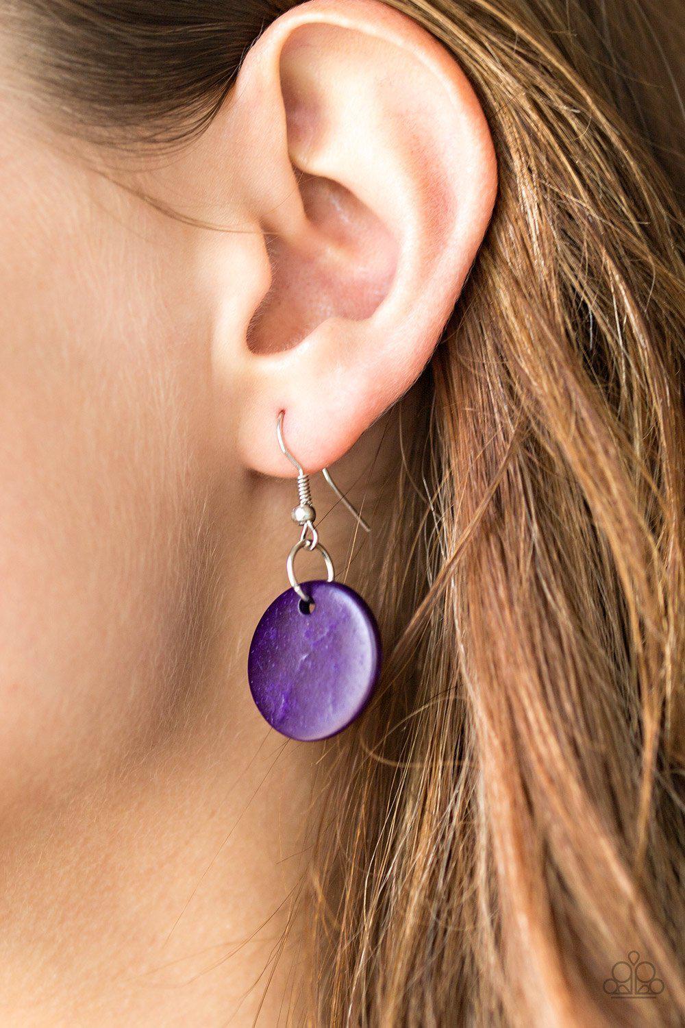 Wonderfully Walla Walla Purple Wood Necklace - Paparazzi Accessories-CarasShop.com - $5 Jewelry by Cara Jewels